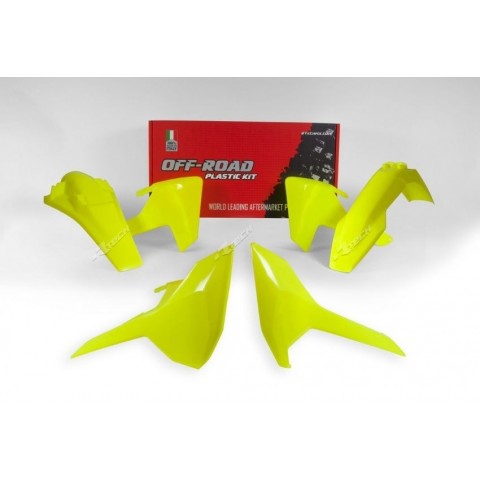 Kit Plastique Racetech Jaune Fluo Husqvarna Tefe